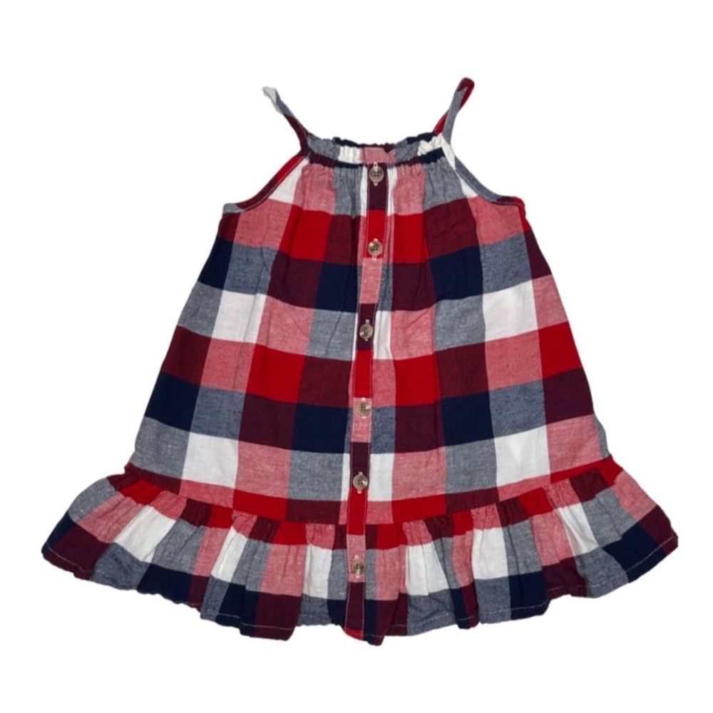 Old Navy Checkered Red White Blue Dress